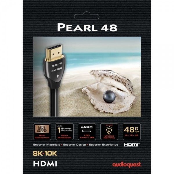 Кабель HDMI 2.1 AudioQuest Pearl 48 (4K/8K/10K, Ultra HD) (0,6 м) 34342 фото