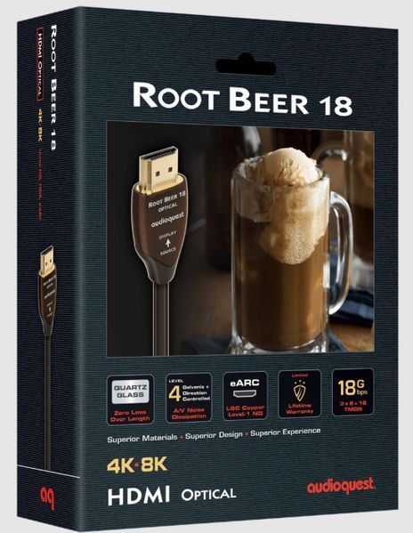 Кабель HDMI 2.1 AudioQuest Root Beer 18G AOC (4K/8K, Ultra HD) (20,0 м) 3703 фото