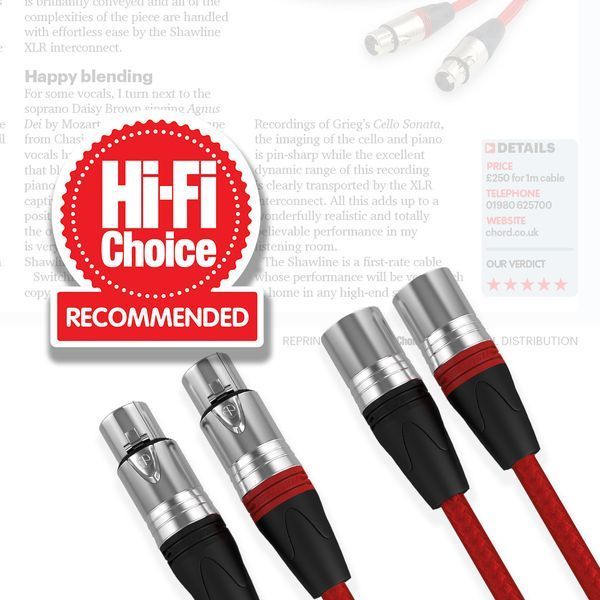 Кабель CHORD ShawlineX 2XLR to 2XLR 1m 1031 фото