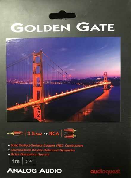 Кабель міжблочний AUDIOQUEST GOLDEN GATE 3.5mm > RCA 0.6m 980 фото