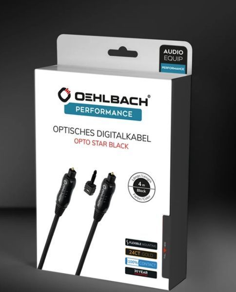Кабель оптичний Oehlbach Opto Star Black 50, 0.5м 1171 фото