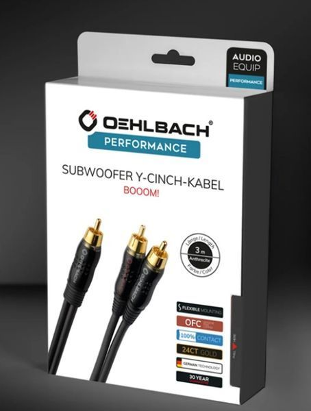 Кабель сабвуферный Oehlbach BOOOM 300 Black 3,0м 1089 фото