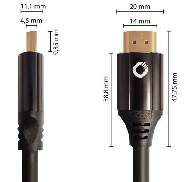 Кабель HDMI Oehlbach Black Magic MKII, 0.75м, чорний 1139 фото