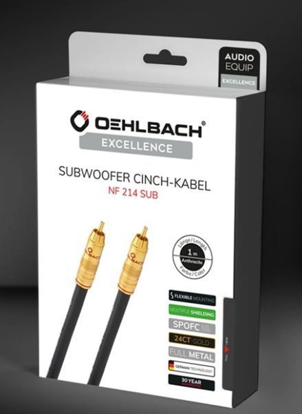 Кабель сабвуферный Oehlbach NF 214 Sub 1,0м 1085 фото