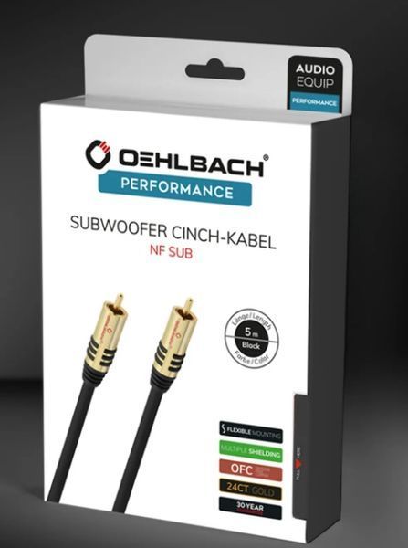 Кабель сабвуферный Oehlbach NF Sub 1,0м 1083 фото