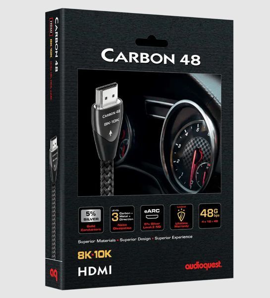 Кабель HDMI 2.1 AudioQuest Carbon 48G (4K/8K/10K, Ultra HD) (0,6 м) 3700 фото