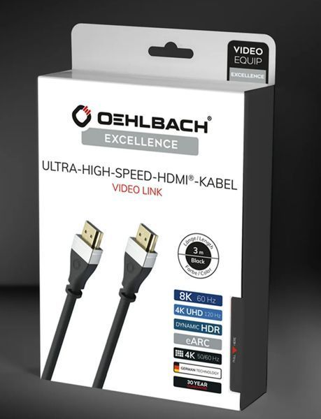 Кабель HDMI Oehlbach Video Link, 1.0м, черный 1143 фото