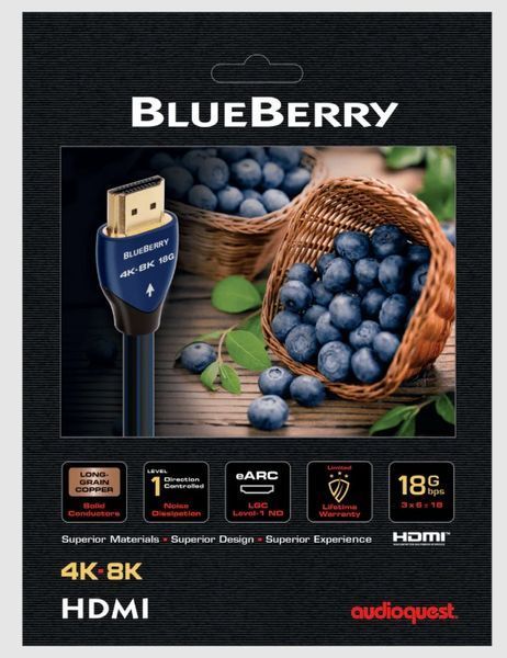 Кабель HDMI 2.1 AudioQuest BlueBerry 18G (4K/8K, Ultra HD) (0,6 м) 3702 фото