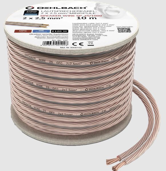 Кабель акустический Oehlbach Speaker Wire SP-25/1000, 2&times;2.5 мм&sup2;, бухта 10 м 1063 фото