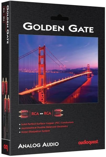 Кабель міжблочний AUDIOQUEST GOLDEN GATE RCA > RCA 0.6m 973 фото