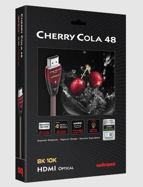 Кабель HDMI 2.1 AudioQuest Cherry Cola 48G AOC (4K/8K/10K, Ultra HD) (15,0 м) 3706 фото