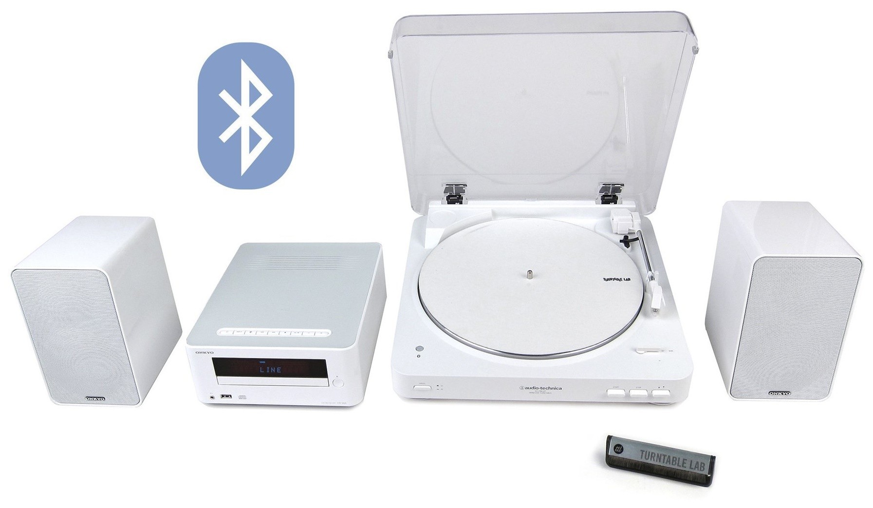 Винил Audio-technica AT-LP60-BT + Onkyo CS-265 (White) - 