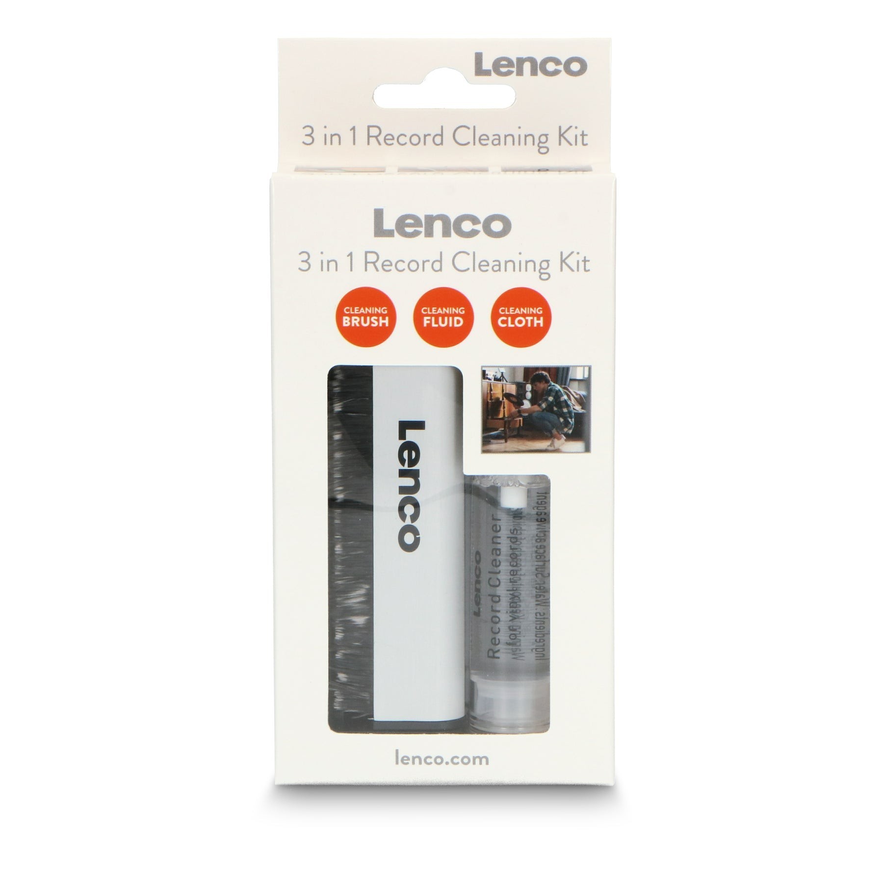 Набор Lenco TTA-3in1 Carbon Fiber Record Cleaning Brush - 