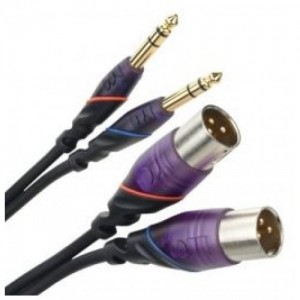 DJ Cables Stereo 1/4 Male Pair to XLR Male Pair Cable